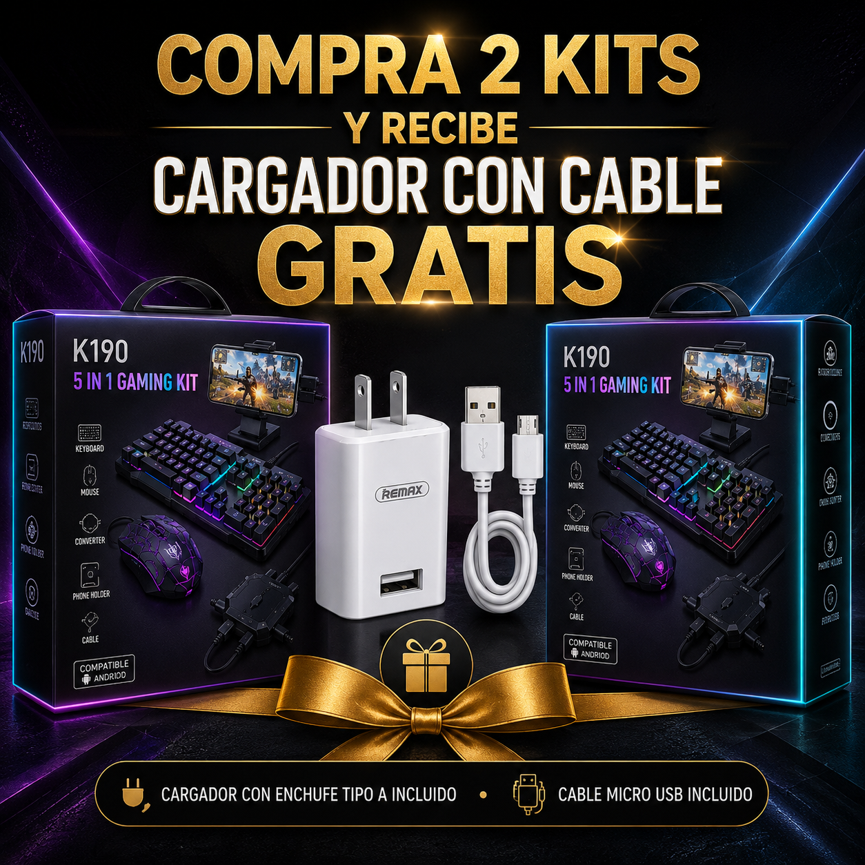 KIT PRO GAMER 5 EN 1 ANDROID | Sube Tu Nivel De Juego
